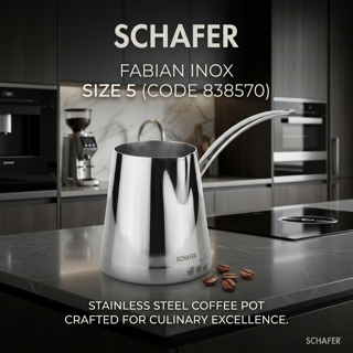 قهوه‌جوش تکی استیل فابین اینوکس کد 838570 -شفر| Karaca Fabian Inox Stainless Steel Coffee Pot