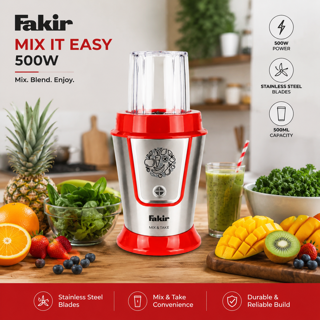 خردکن 500 وات دو مخزنه فکر | Fakir Mix It Easy Blender Set 500W