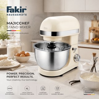 همزن کاسه دار فکر مدل Magichef ظرفیت 4 لیتر توان 1200 وات | Fakir Magichef Stand Mixer 1200W