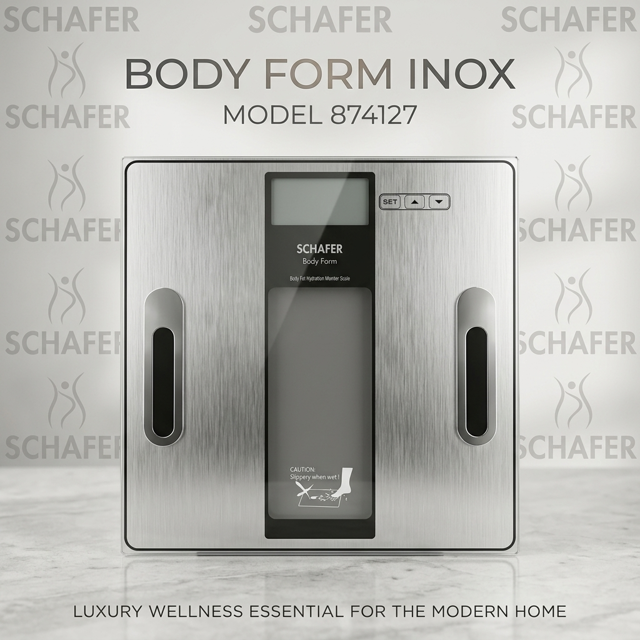 ترازوی دیجیتال هوشمند استیل شفر مدل Body Form Inox کد 874127 با نمایشگر دیجیتال