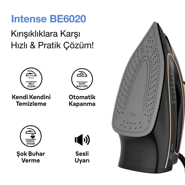 اتو بخار فکر مدل Intense 6020 مشکی رزگلد 3200 وات کد 905498 در فروشگاه سپیدار ارس